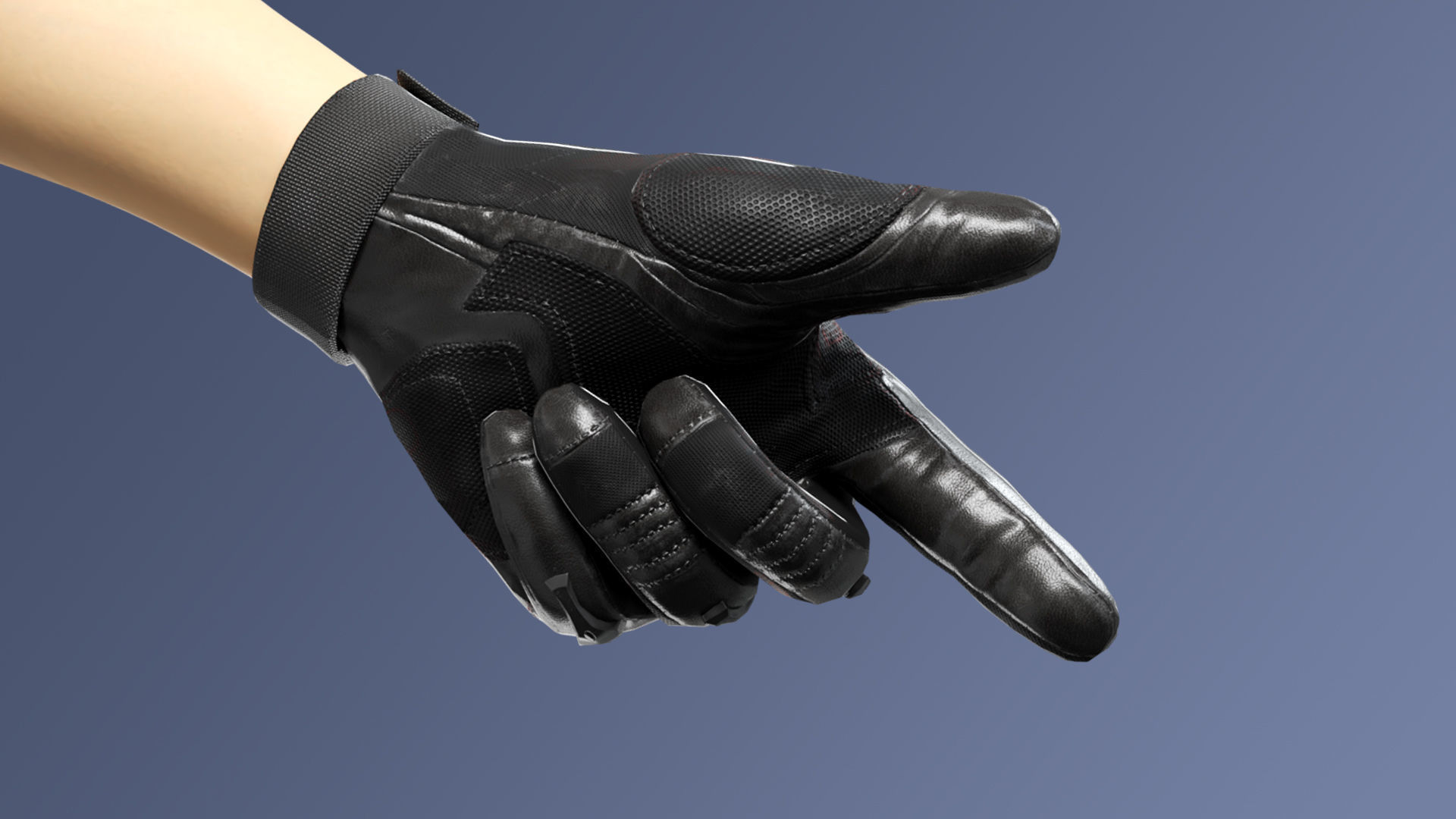 FPS Glove Tactical 3 Low-poly 3D model_5