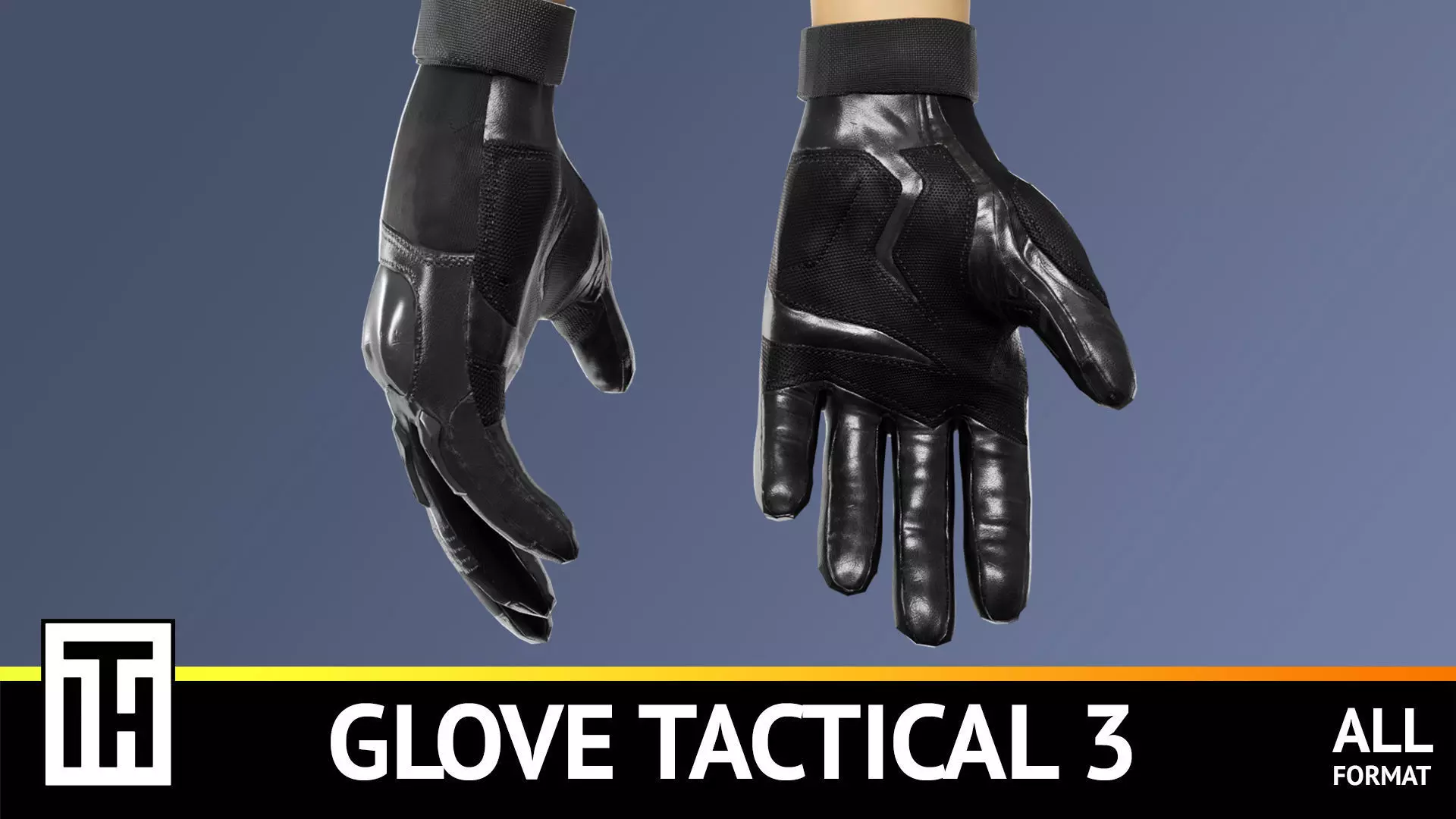 FPS Glove Tactical 3 Low-poly 3D model_0