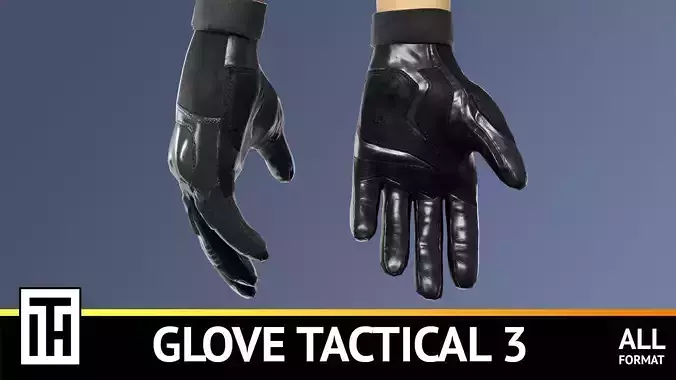 FPS Glove Tactical 3 Low-poly 3D model