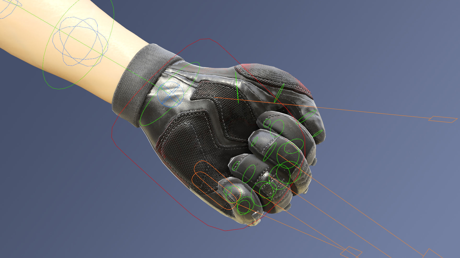 FPS Glove Tactical 3 Low-poly 3D model_10