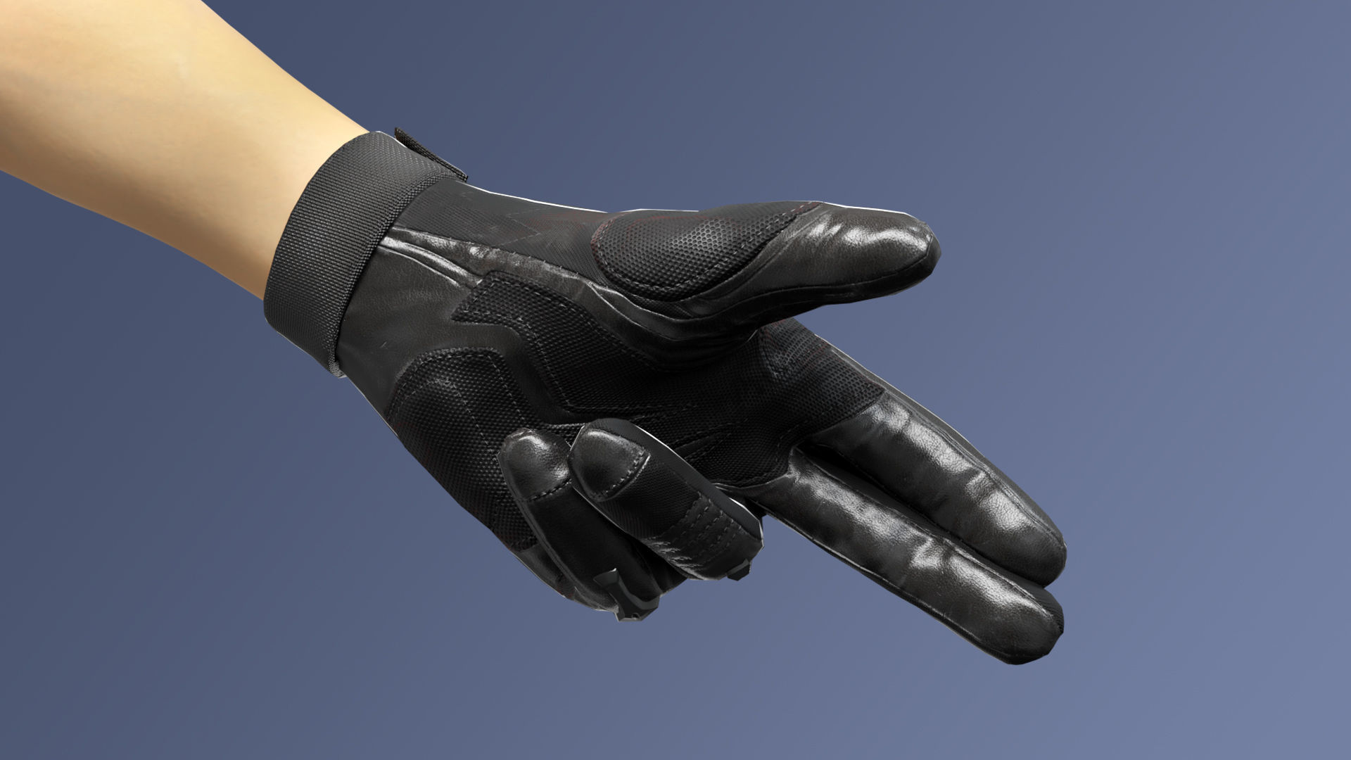 FPS Glove Tactical 3 Low-poly 3D model_3