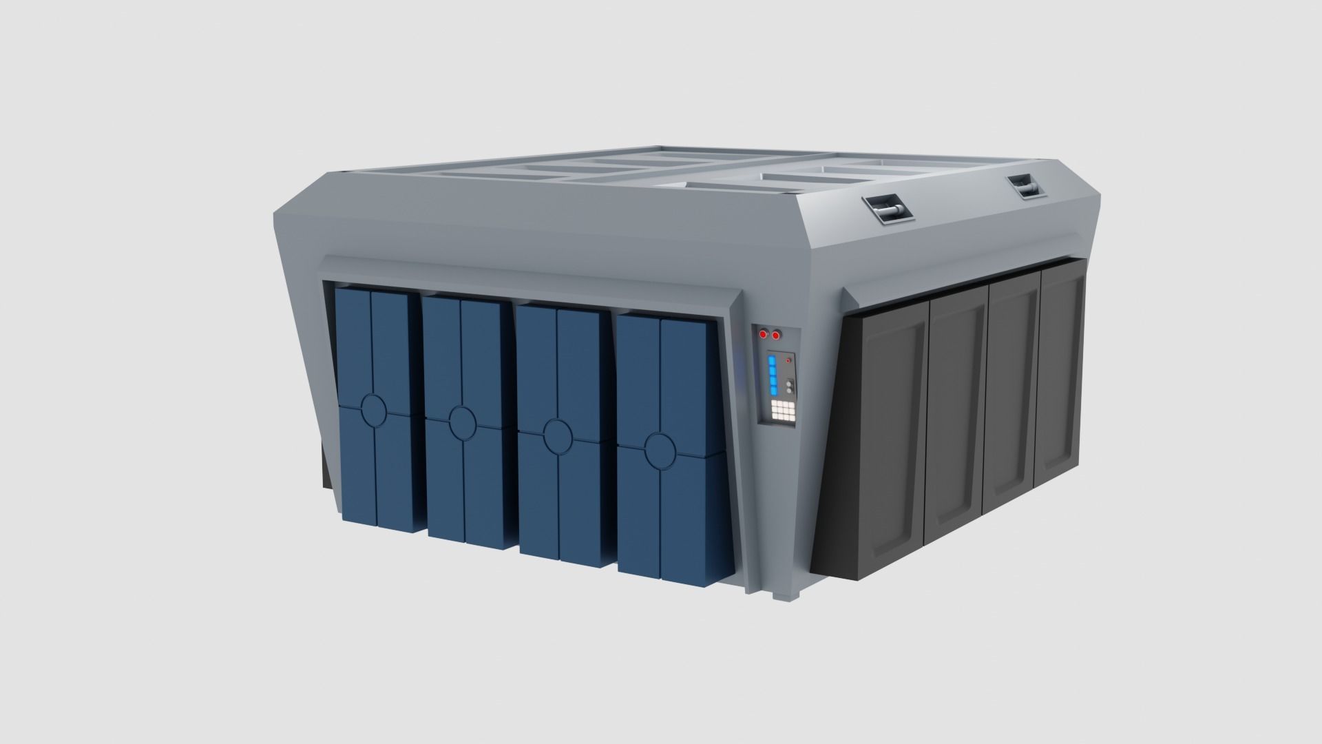 Imperial Cargo Container Set Low-poly 3D model_4