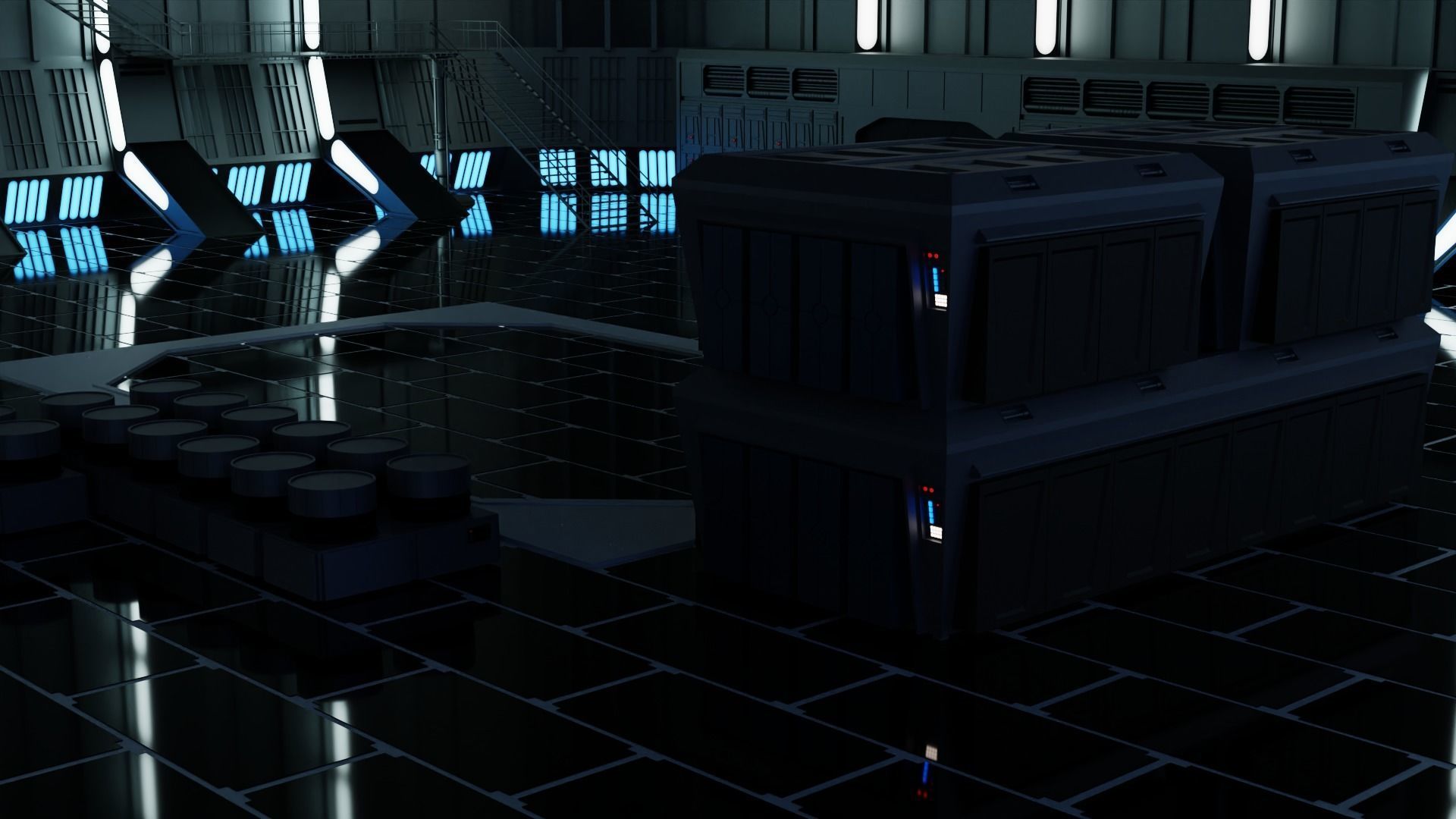 Imperial Cargo Container Set Low-poly 3D model_14