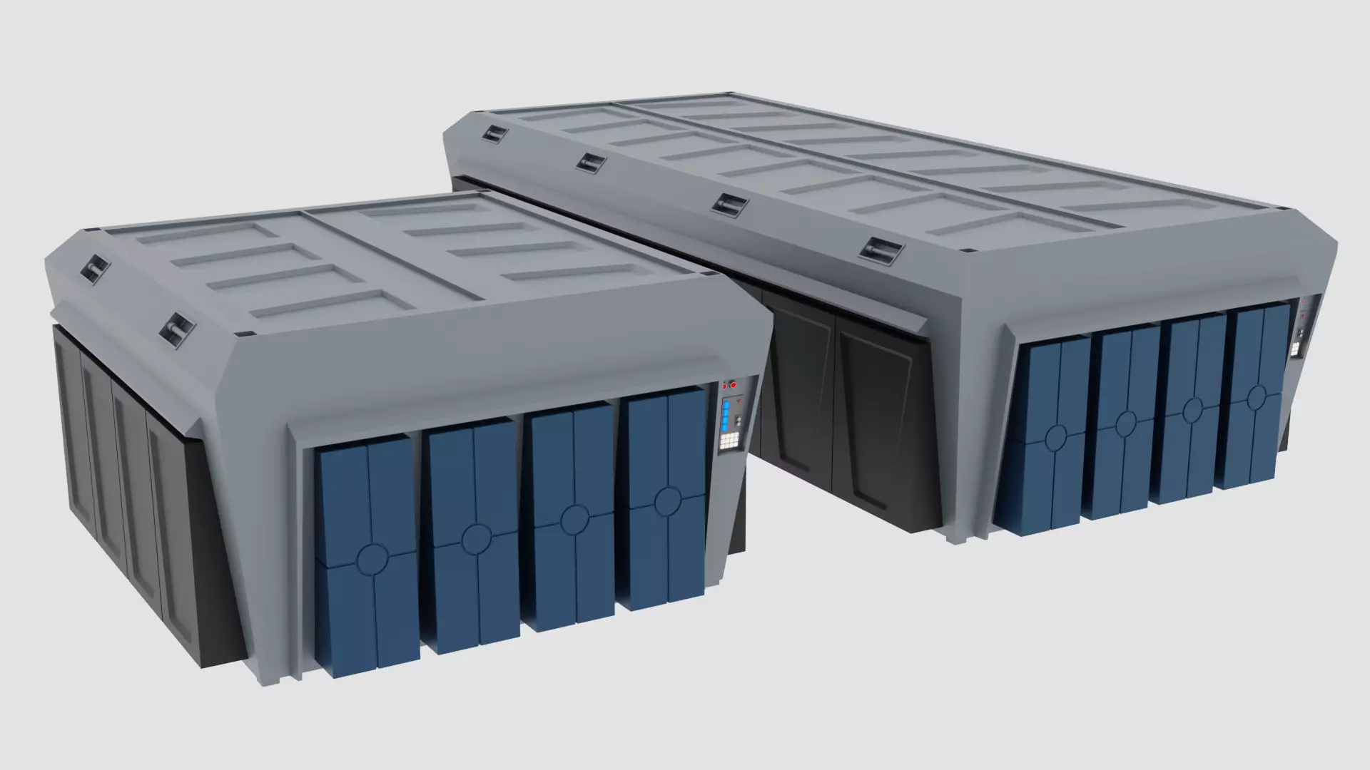 Imperial Cargo Container Set Low-poly 3D model_0