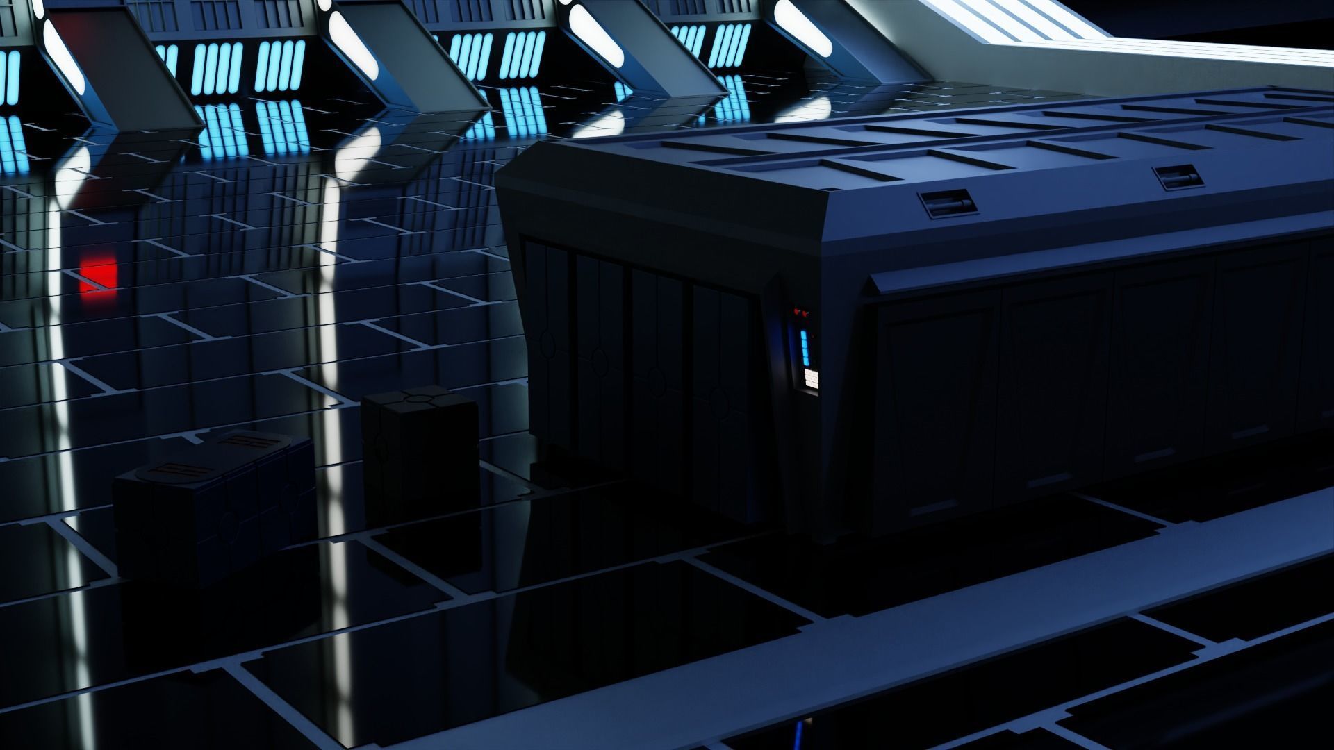 Imperial Cargo Container Set Low-poly 3D model_13