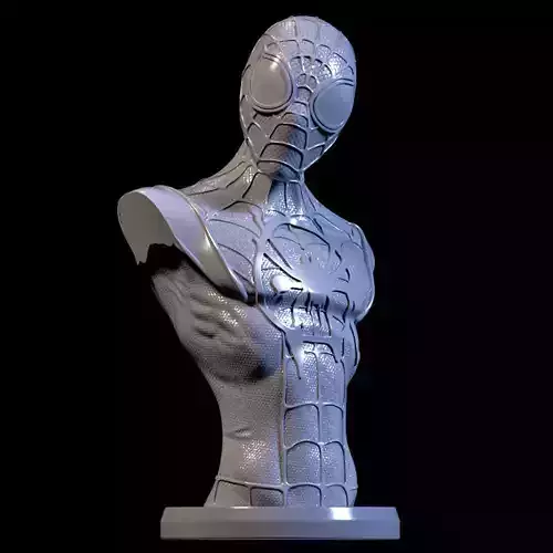 BUST Spiderman Miles Morales -  into the spiderverse version