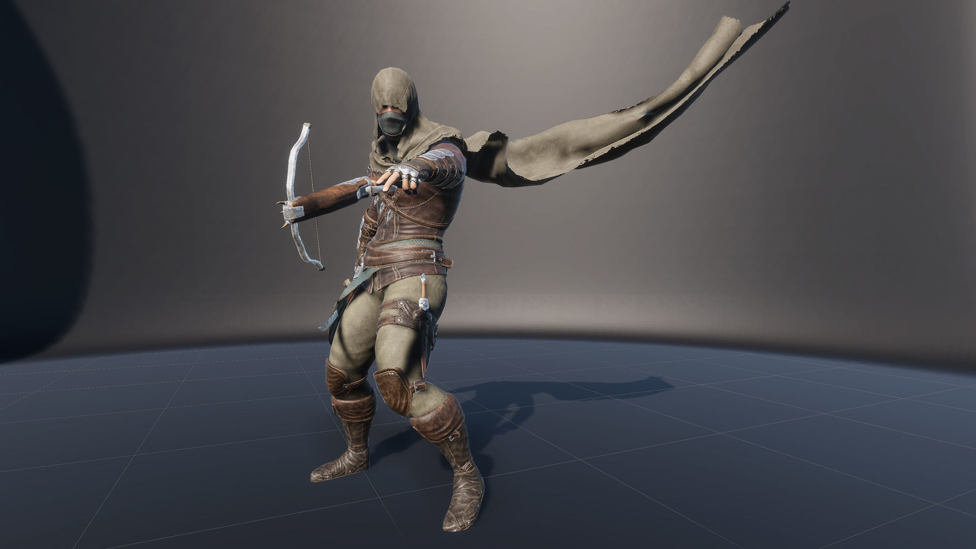 Assassin Low-poly 3D model_27