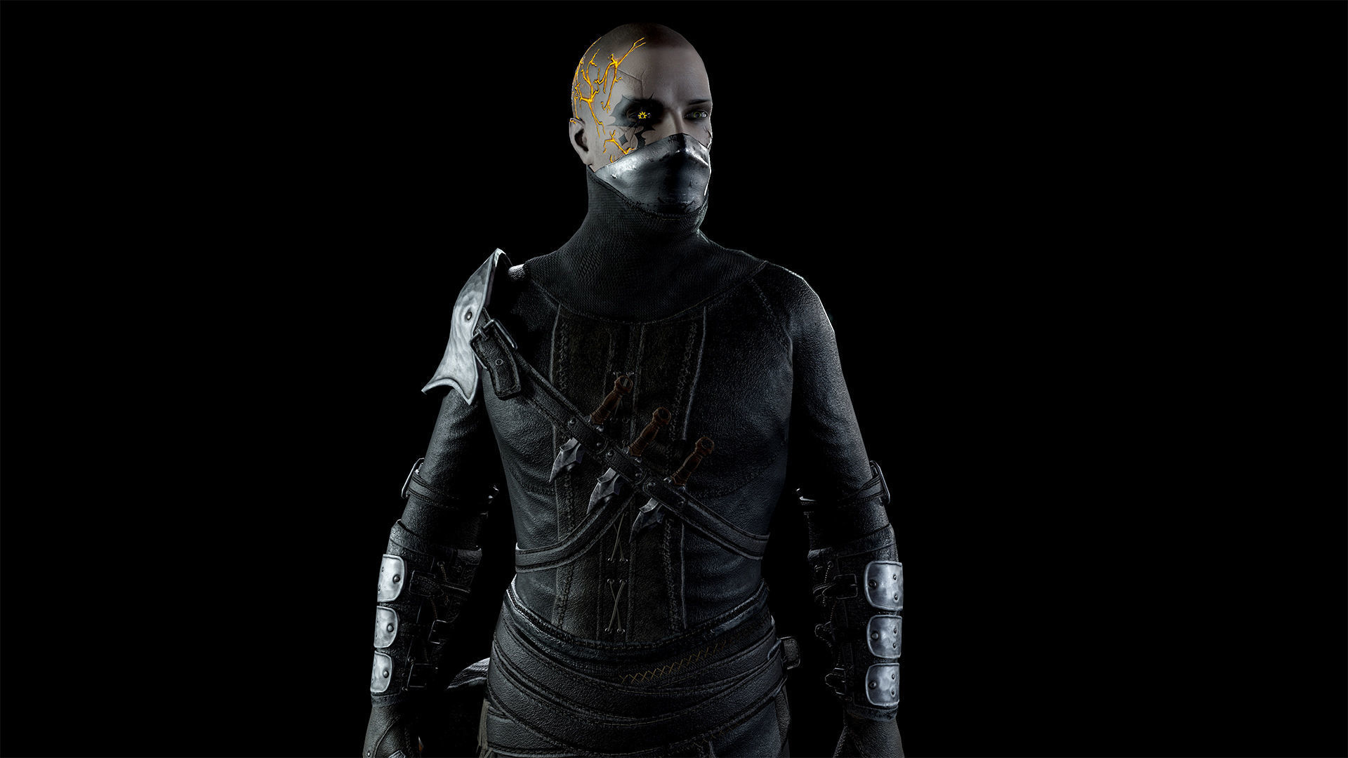 Assassin Low-poly 3D model_11