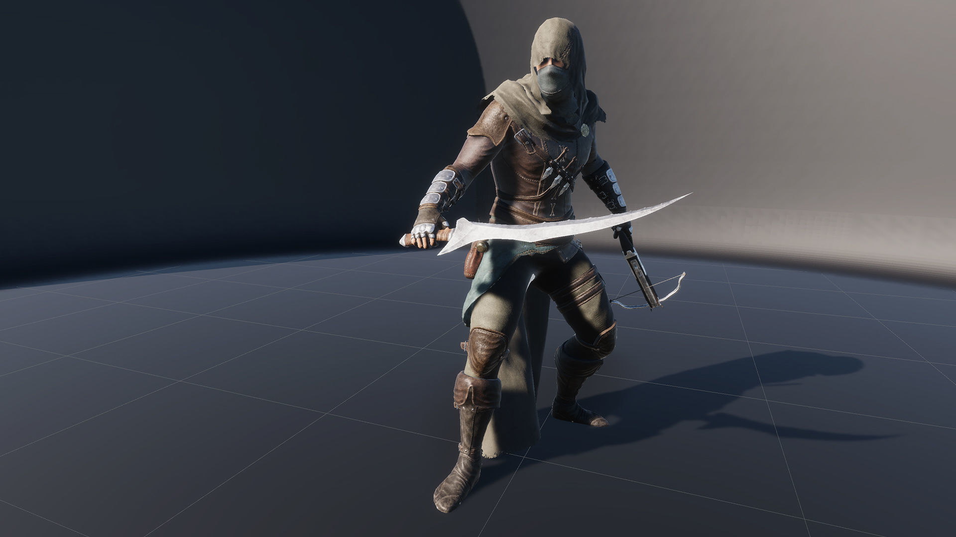 Assassin Low-poly 3D model_25