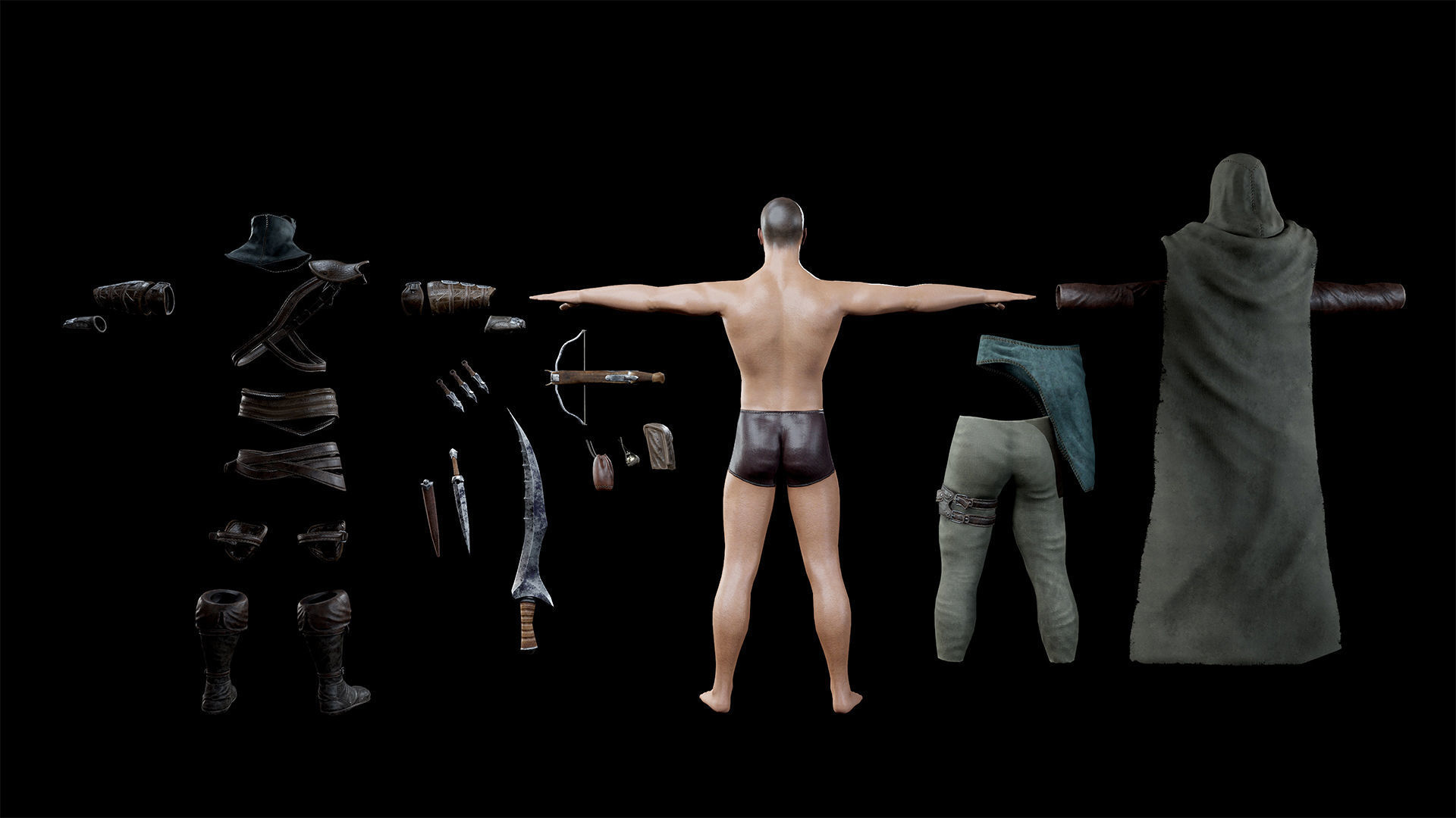 Assassin Low-poly 3D model_18