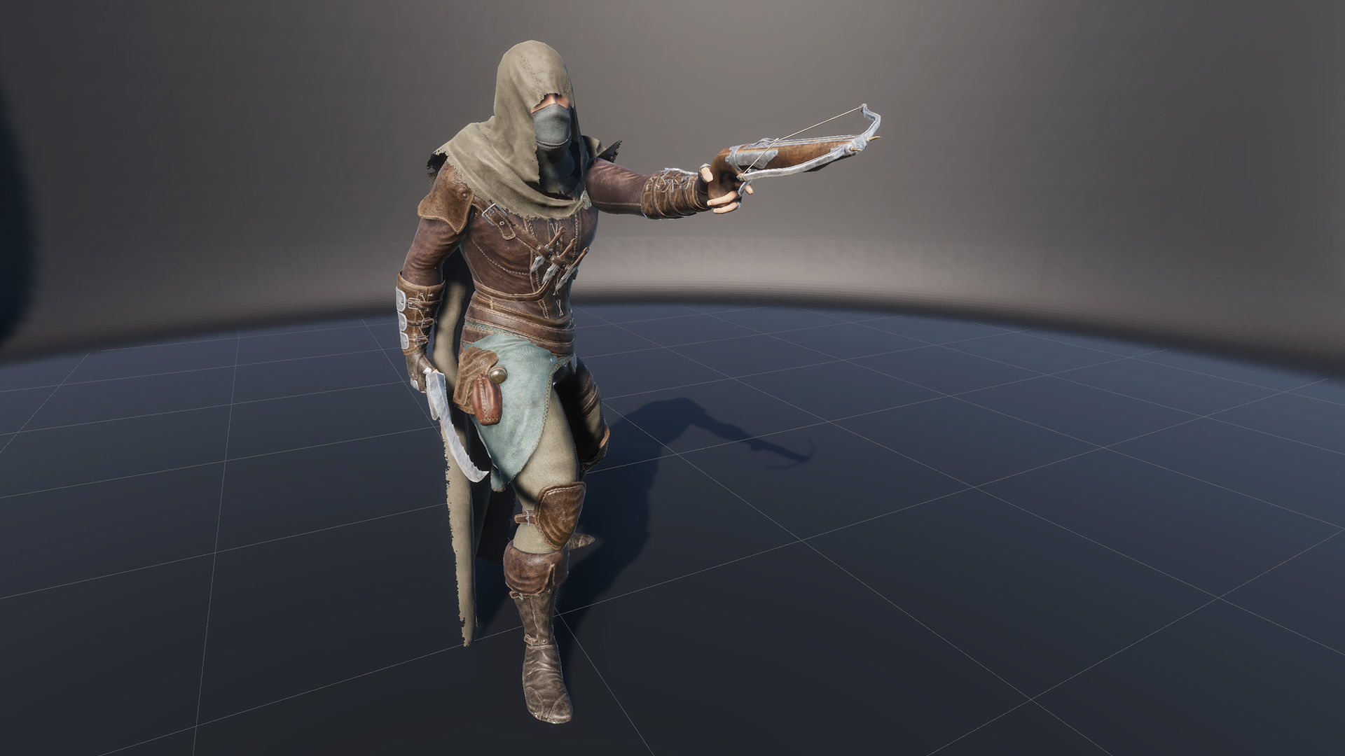 Assassin Low-poly 3D model_26
