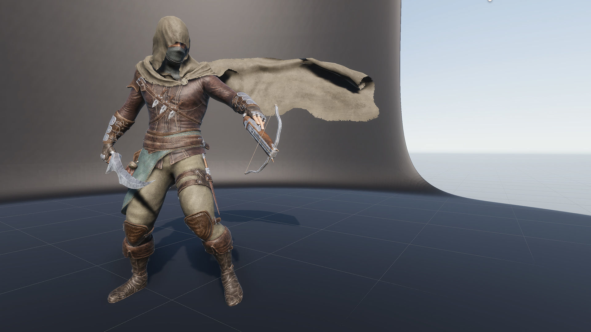 Assassin Low-poly 3D model_24