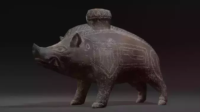 Boar vessel 600-500BC Etruscan Ceramic