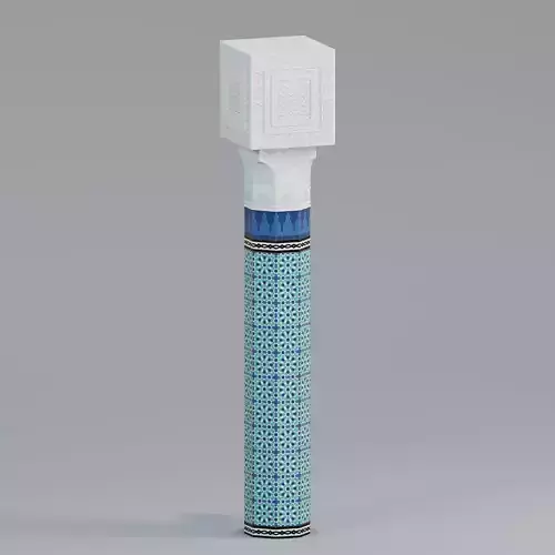 Moroccan tiled pillar
