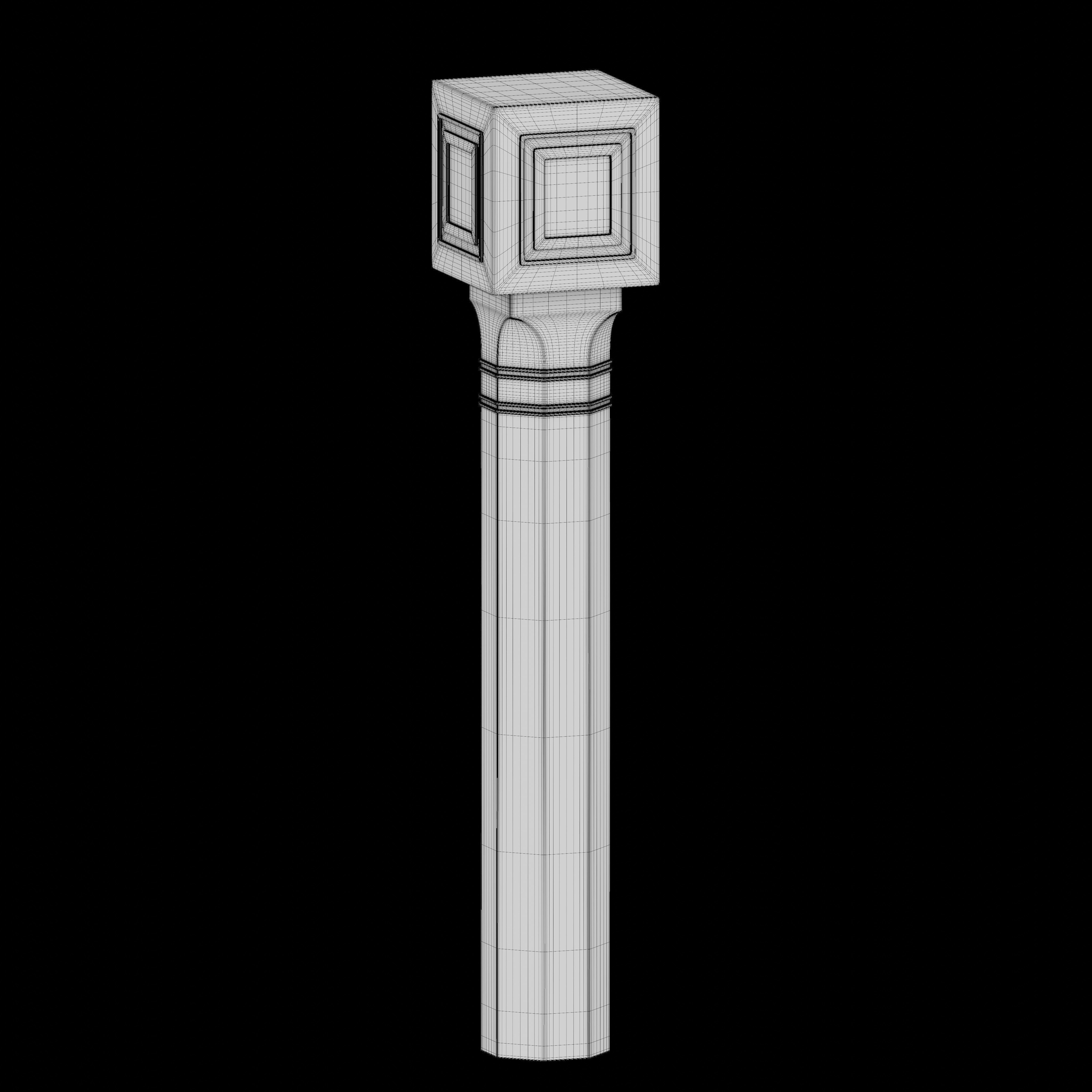 Moroccan tiled pillar 3D model_5
