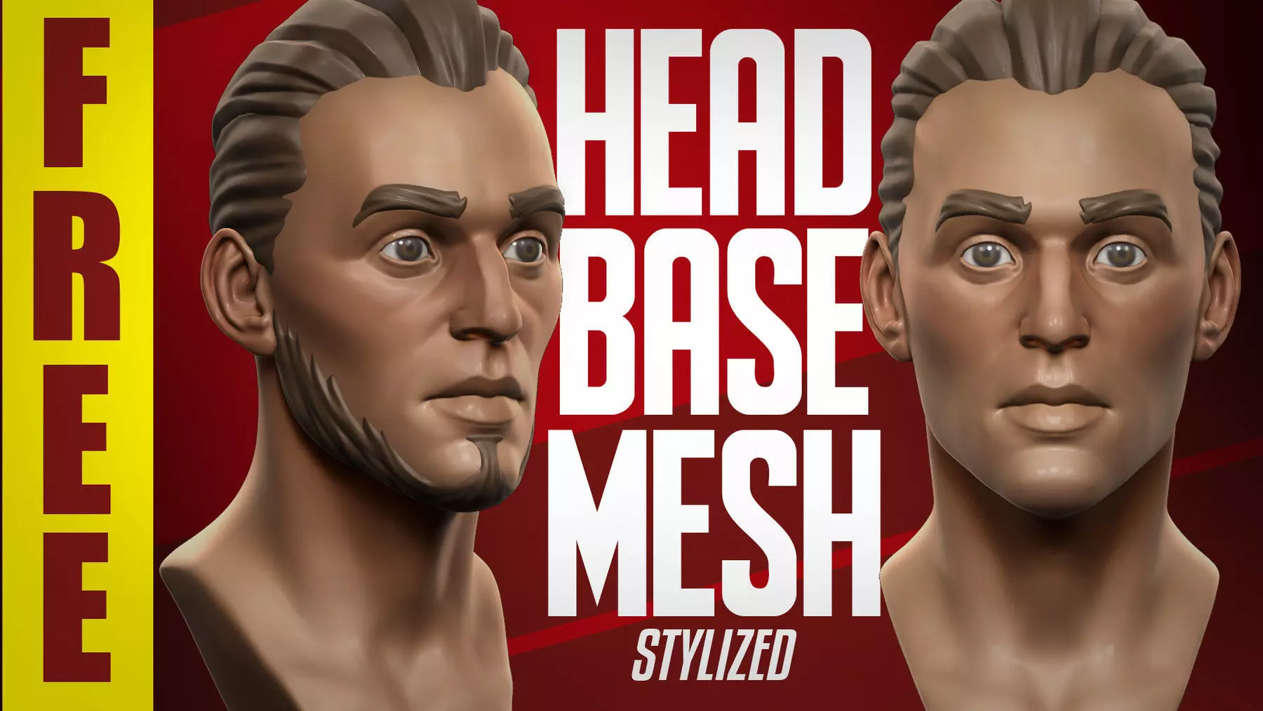 Stylized Basemesh Head Free 3D model