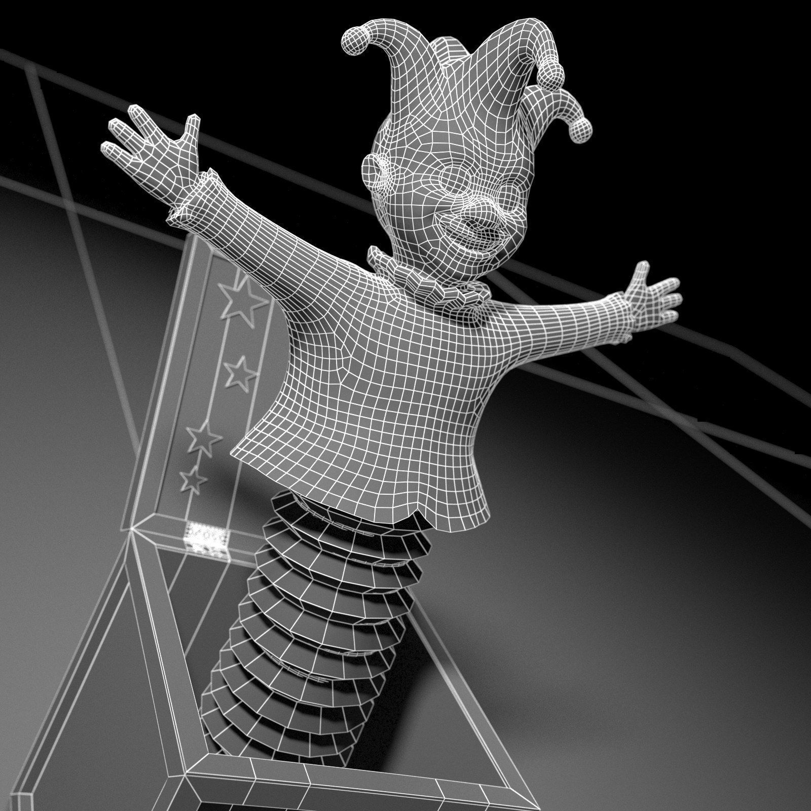 Jack in a box 3D model_8