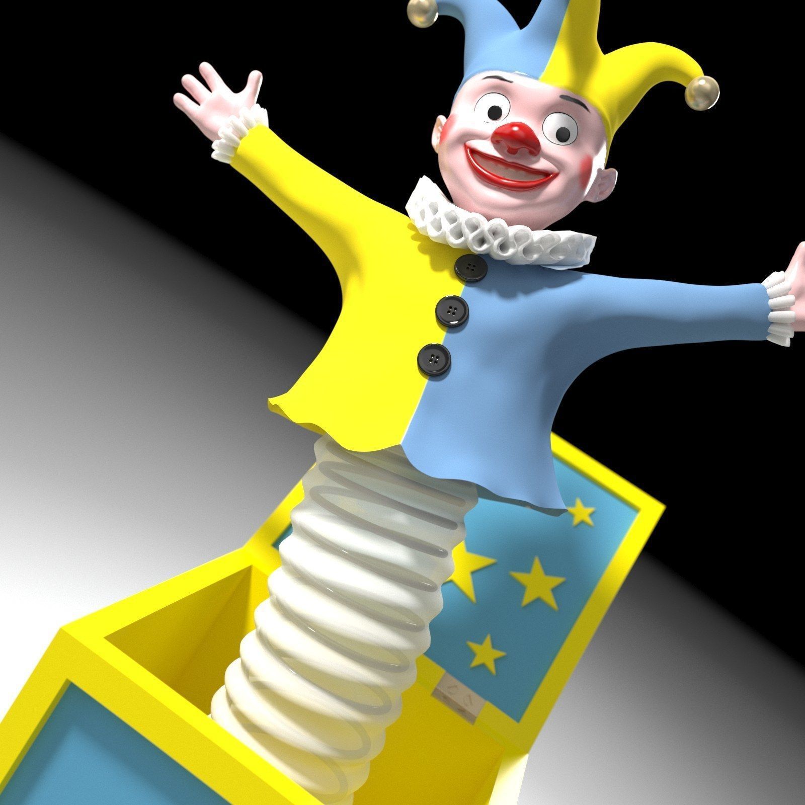 Jack in a box 3D model_2