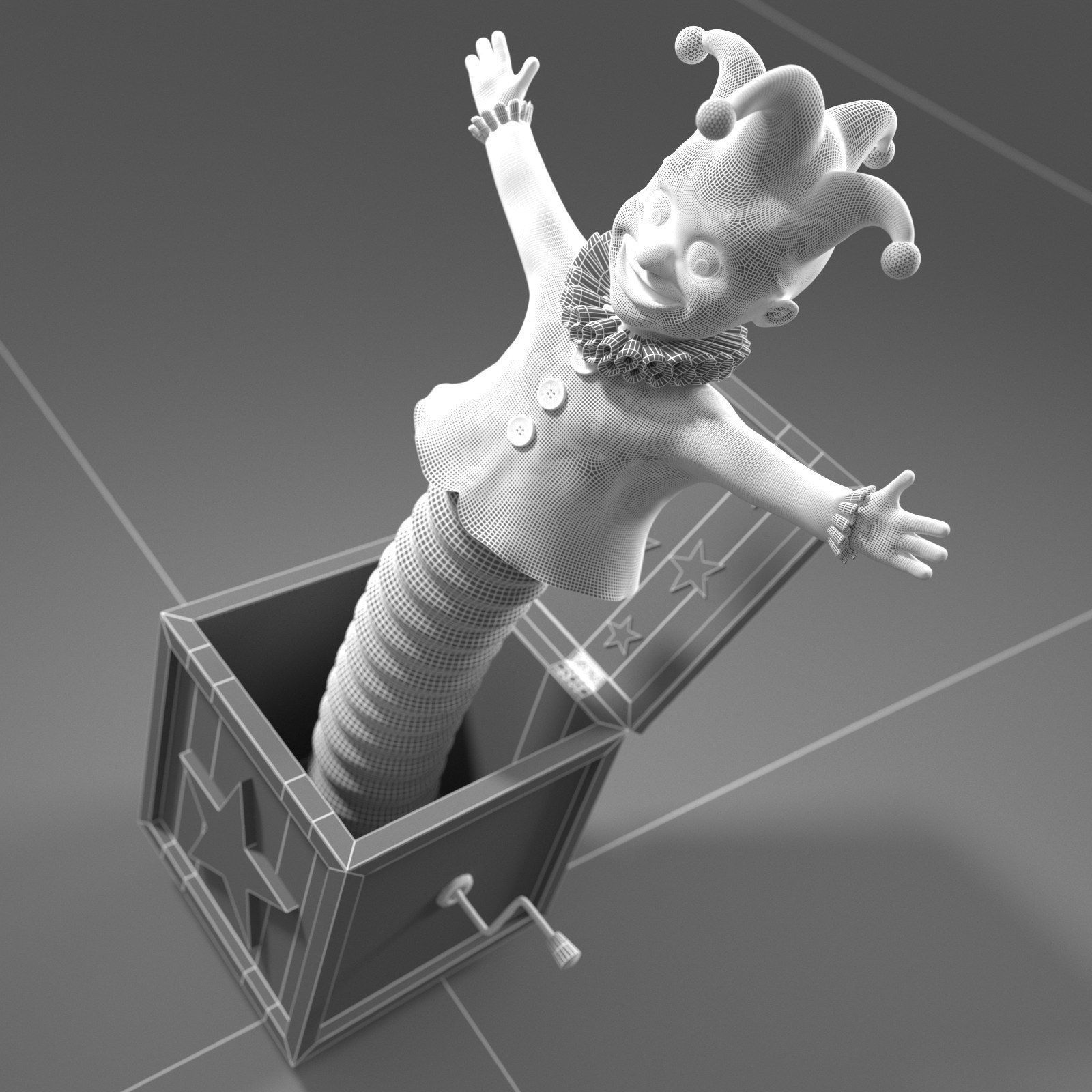 Jack in a box 3D model_14