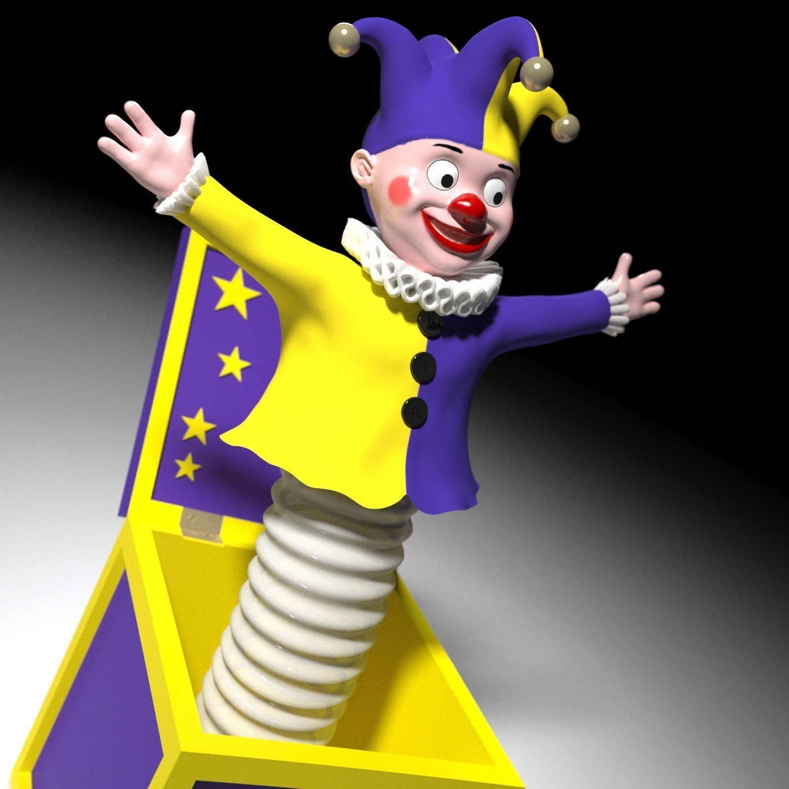 Jack in a box 3D model_7