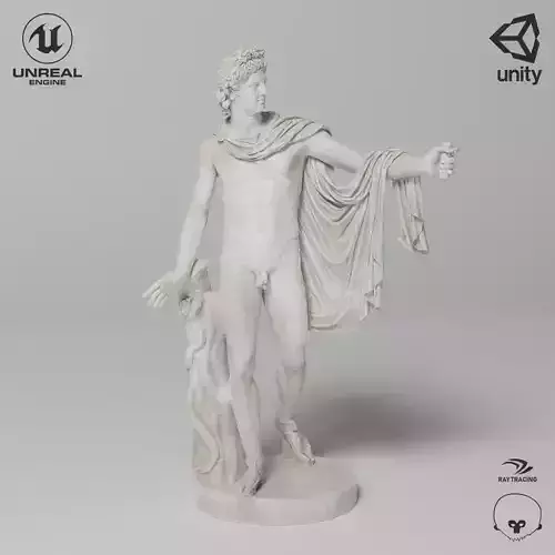 Apollo Belvedere Sculpture VR AR Mobile-ready Game-ready