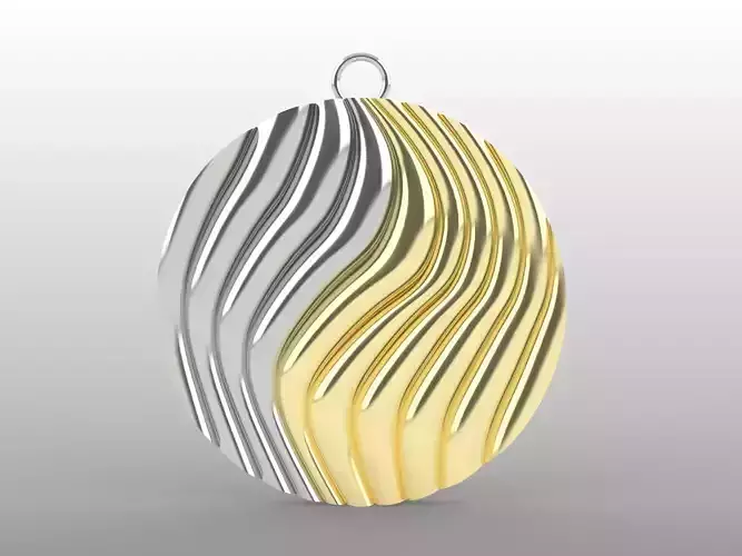 Two tone wave pendant