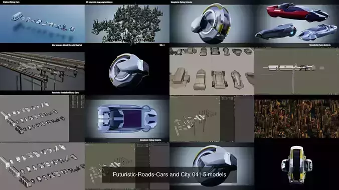 Futuristic-Roads-Cars and City 04