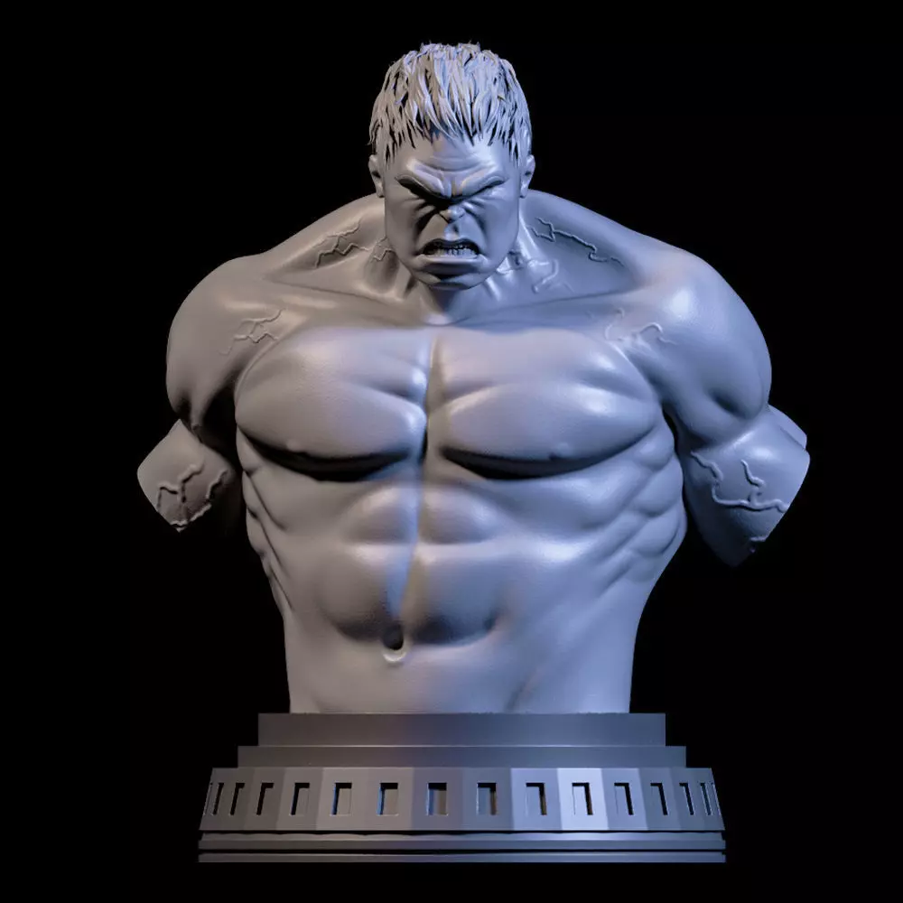 BUST HULK Fanart - Statue 3D print model_0