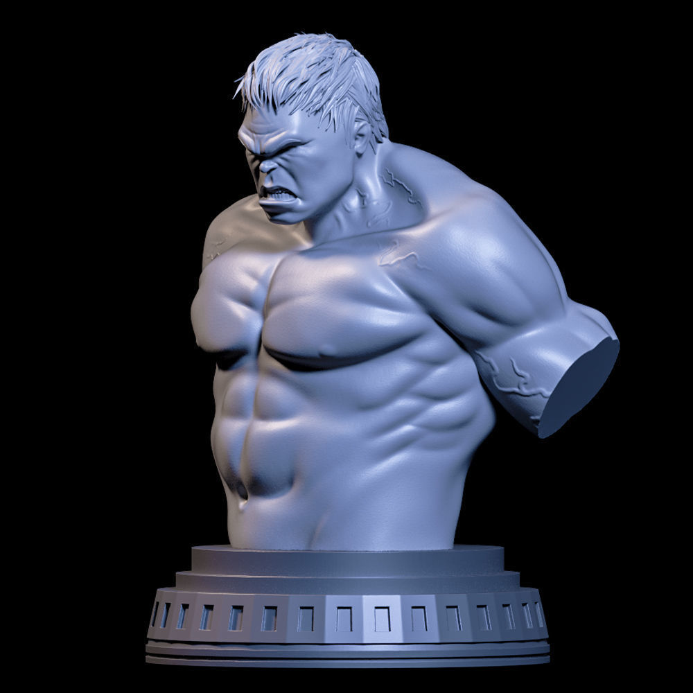 BUST HULK Fanart - Statue 3D print model_1