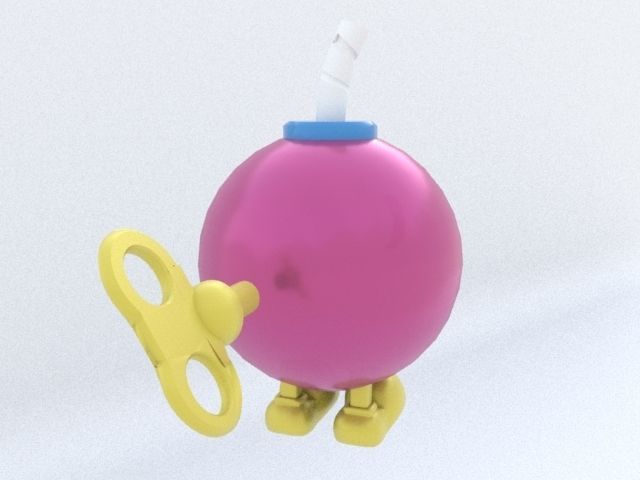 bomb omb super mario- pink 3D print model_2