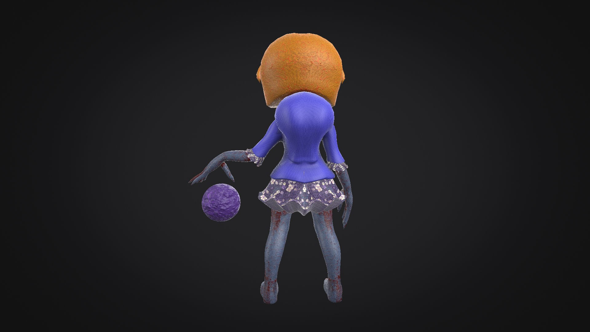 Ghost character The original is an ogre Low-poly 3D model_4