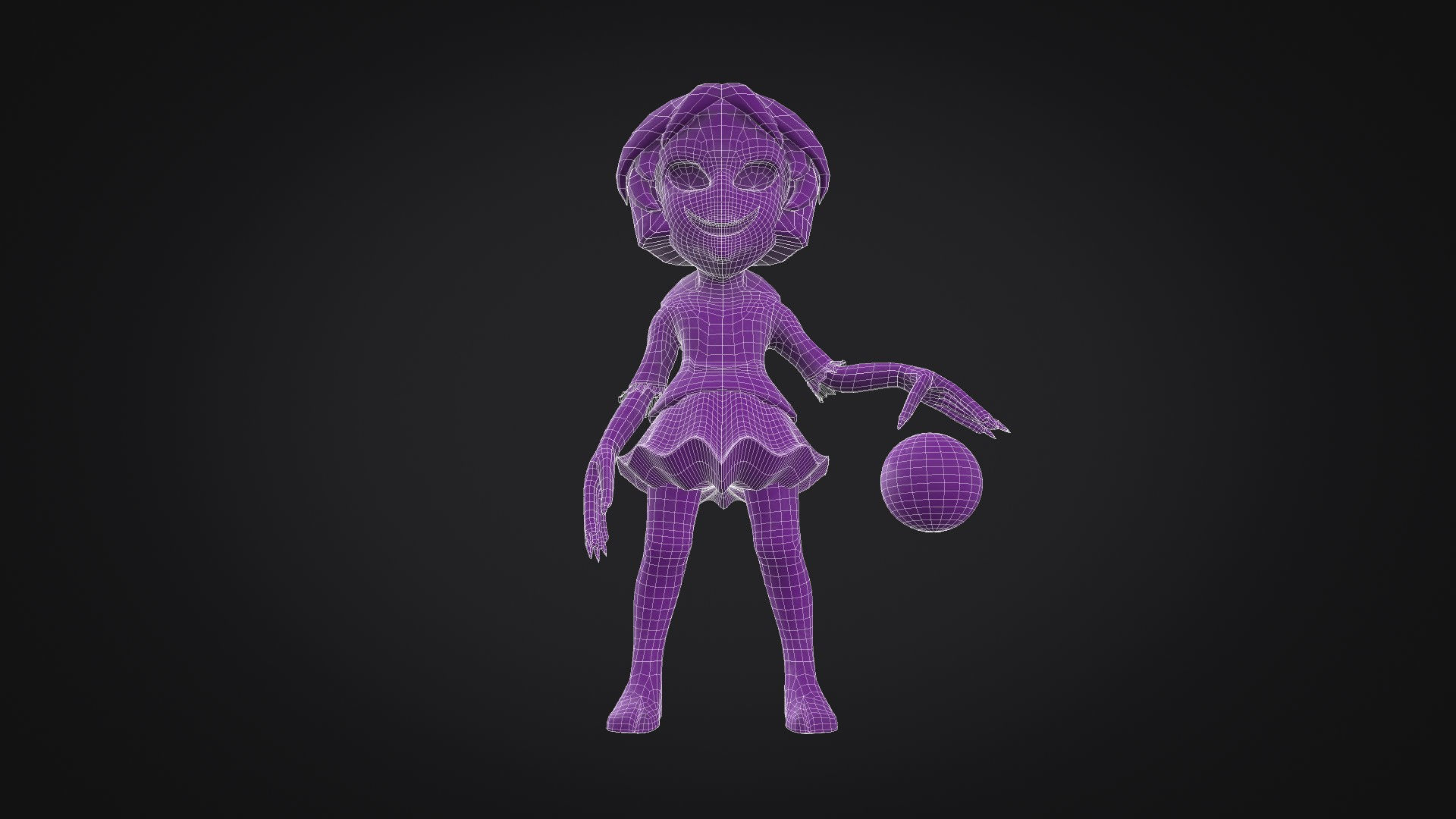 Ghost character The original is an ogre Low-poly 3D model_5