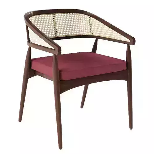 Espresso Brown Cane Back Randall Armchair