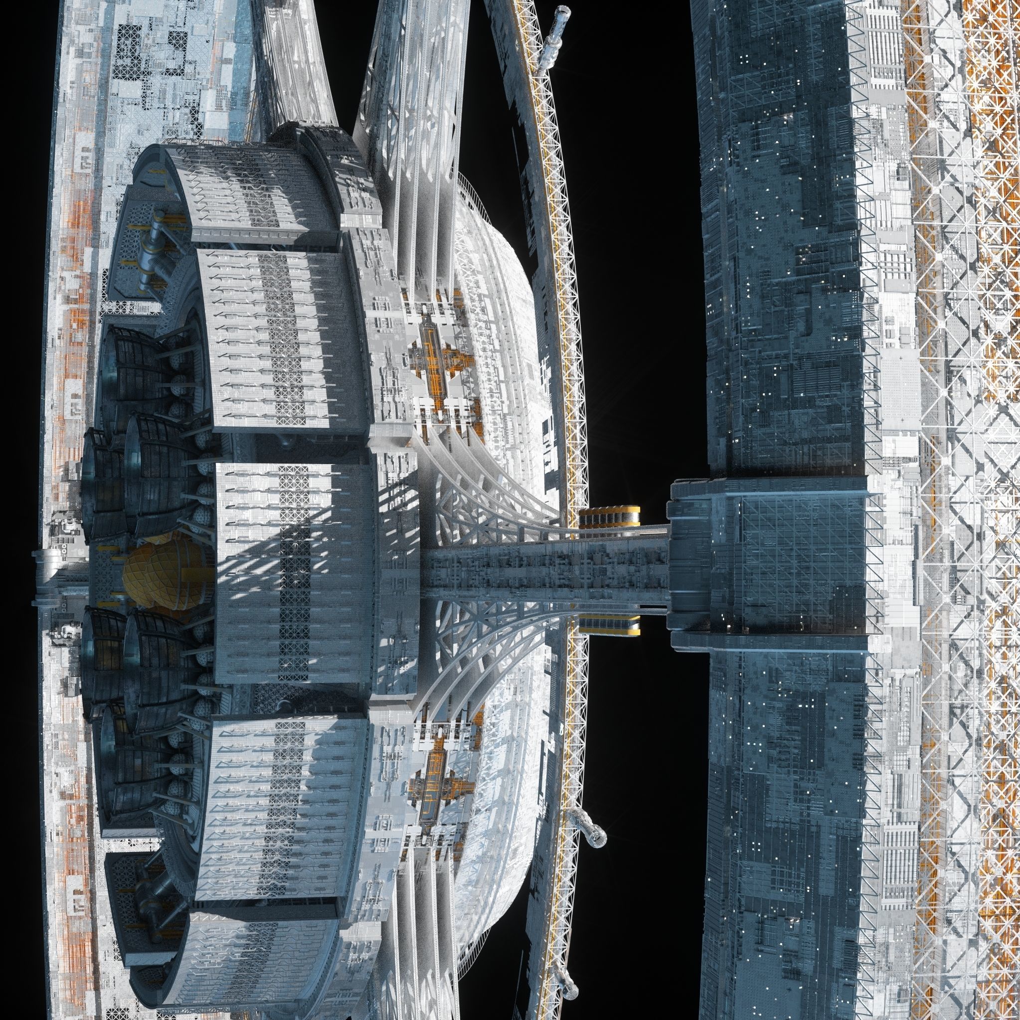 High Detail Orbital Centrifuge Station - C4D Octane 3D model_7