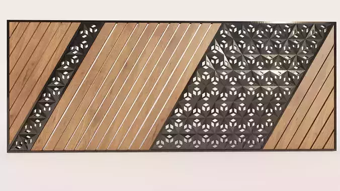 Panel wood and metal grate