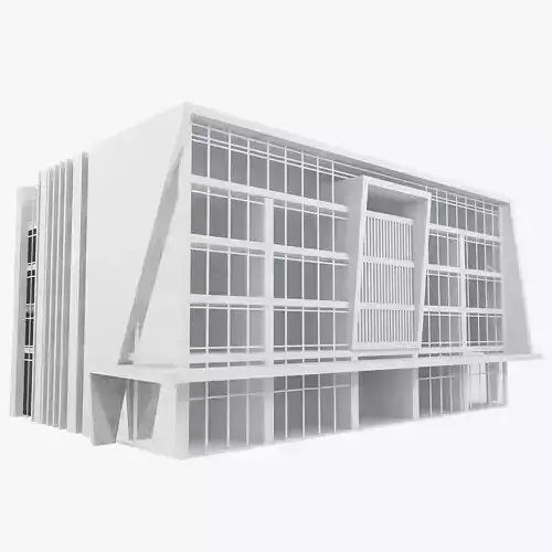 building low poly 8 modern office