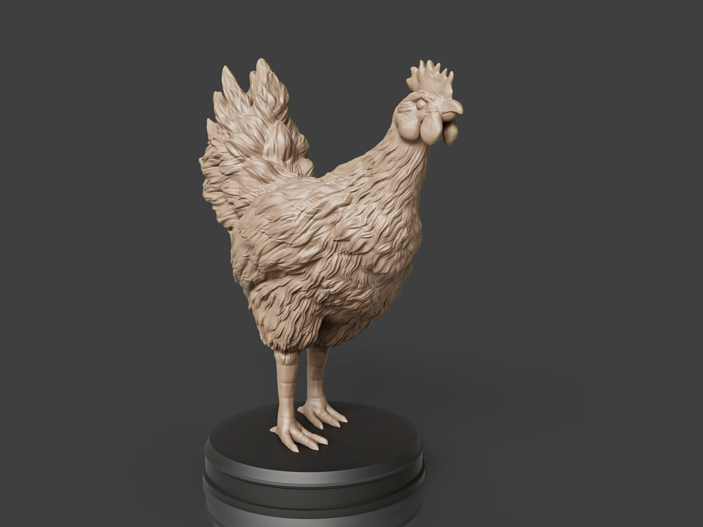 Hen Chicken 3D print model_1