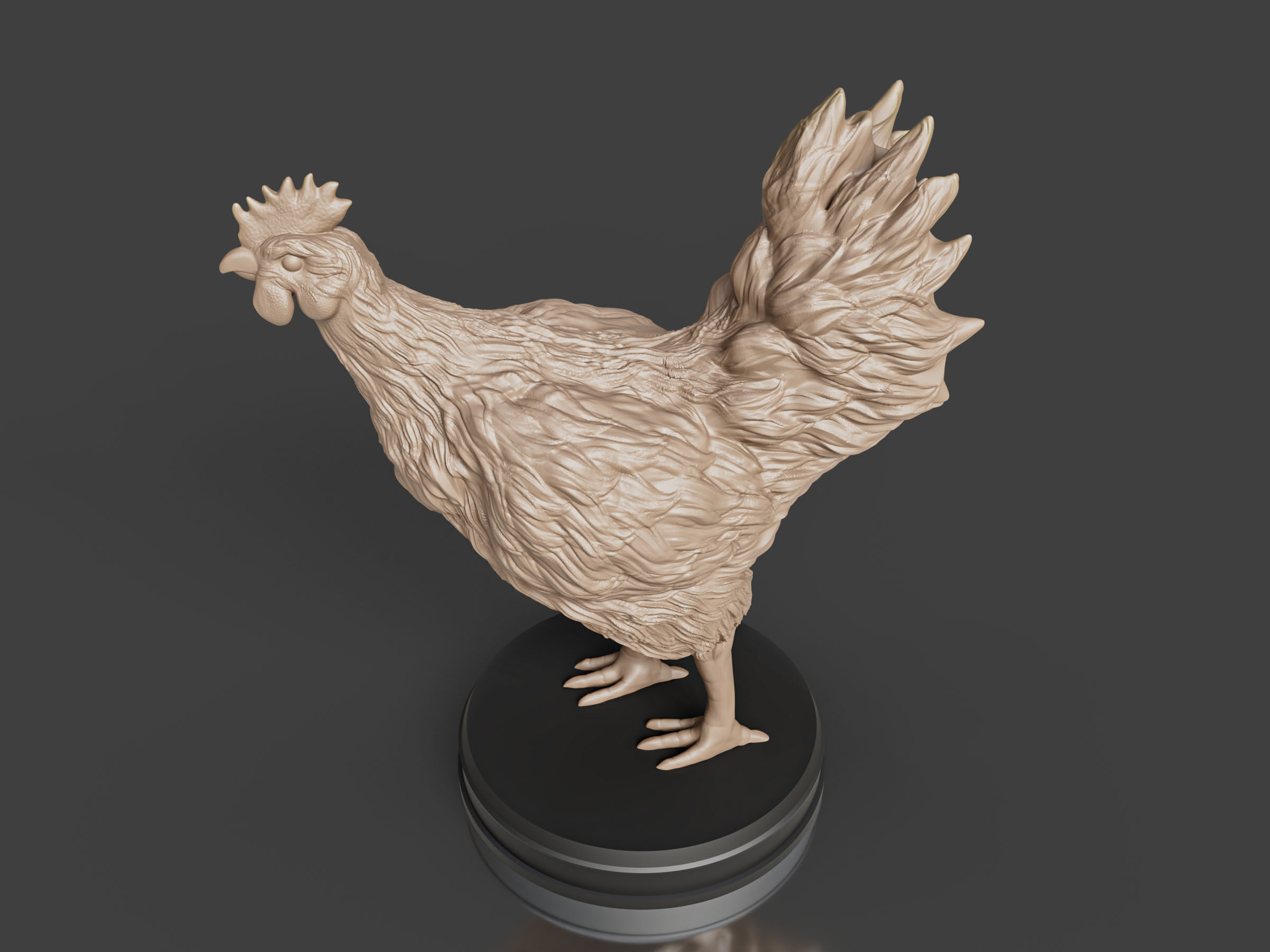 Hen Chicken 3D print model_3