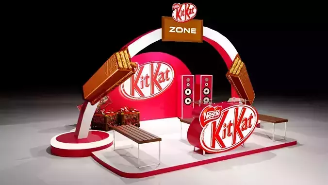 Kitkat sale booth 3D model