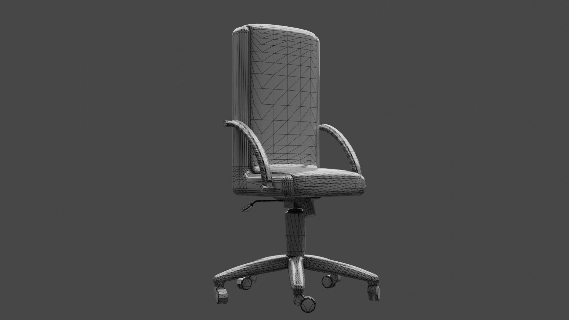Office Chair Low-poly 3D model_8