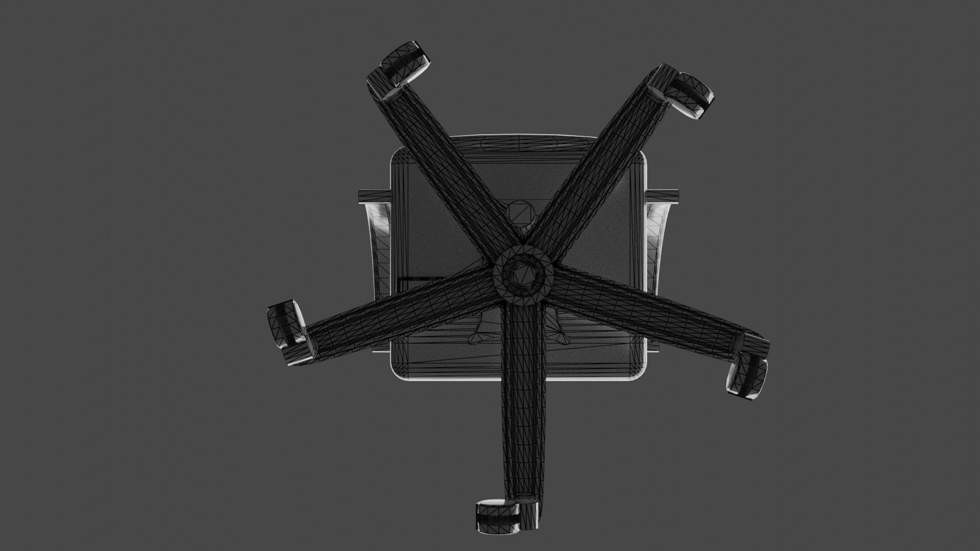 Office Chair Low-poly 3D model_10