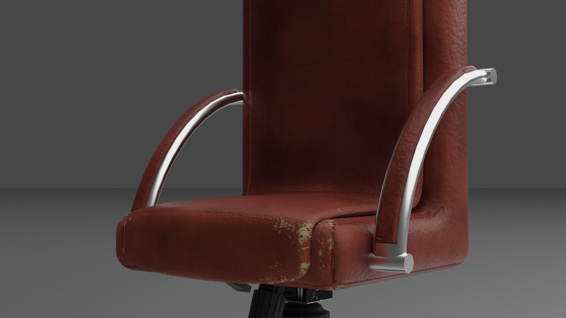 Office Chair Low-poly 3D model_5