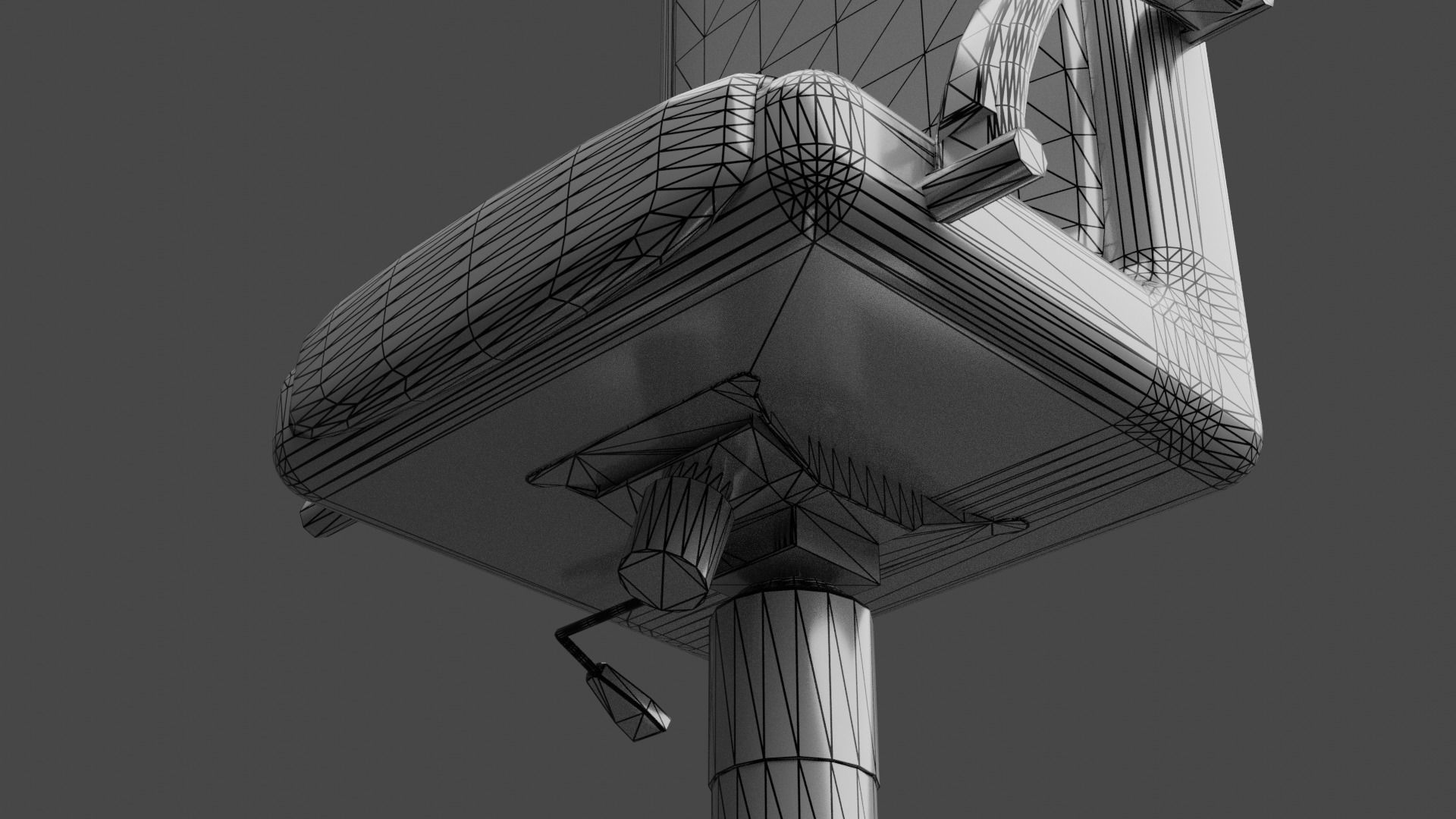 Office Chair Low-poly 3D model_9