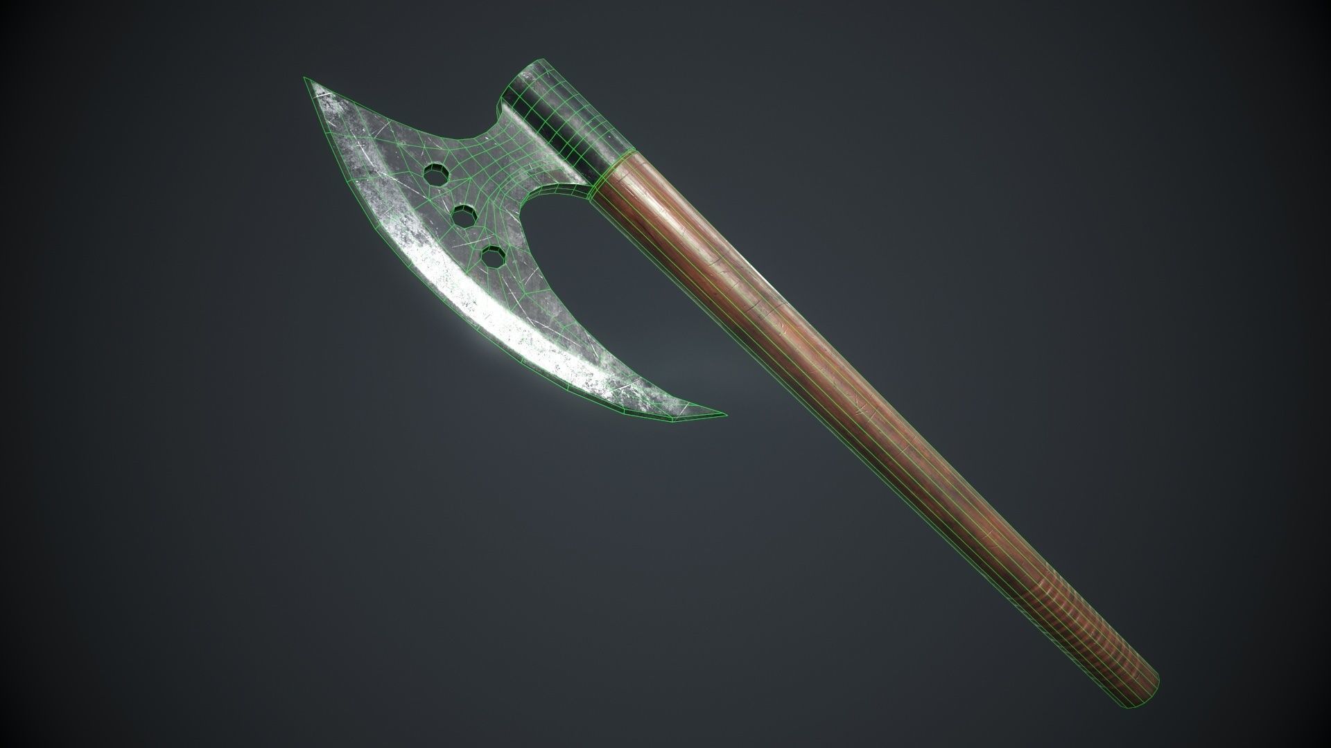 Axe Game ready Model Low-poly 3D model_12