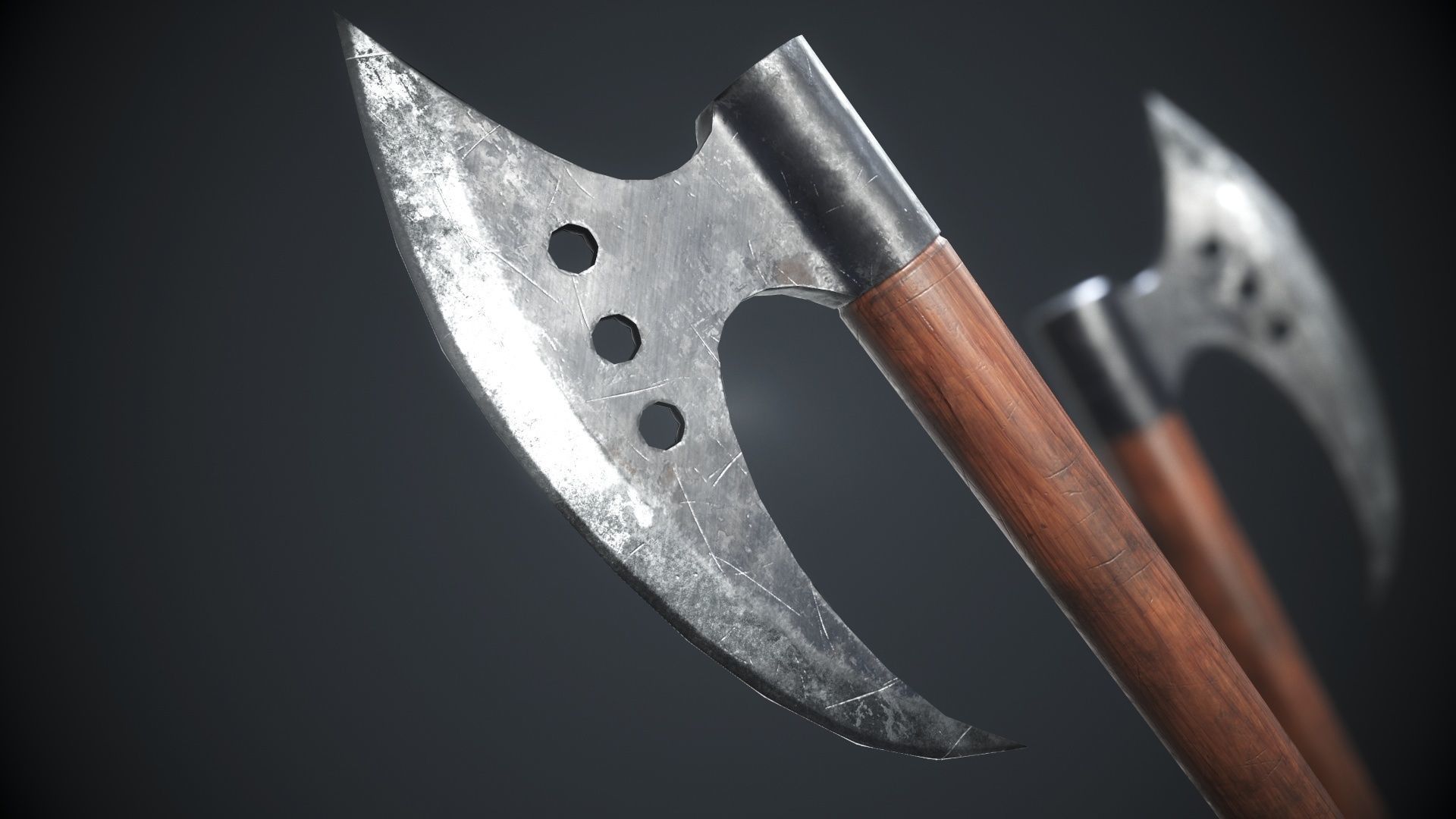 Axe Game ready Model Low-poly 3D model_2