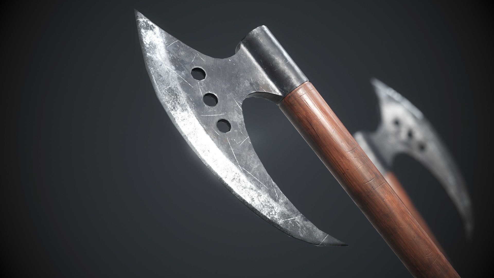 Axe Game ready Model Low-poly 3D model_3
