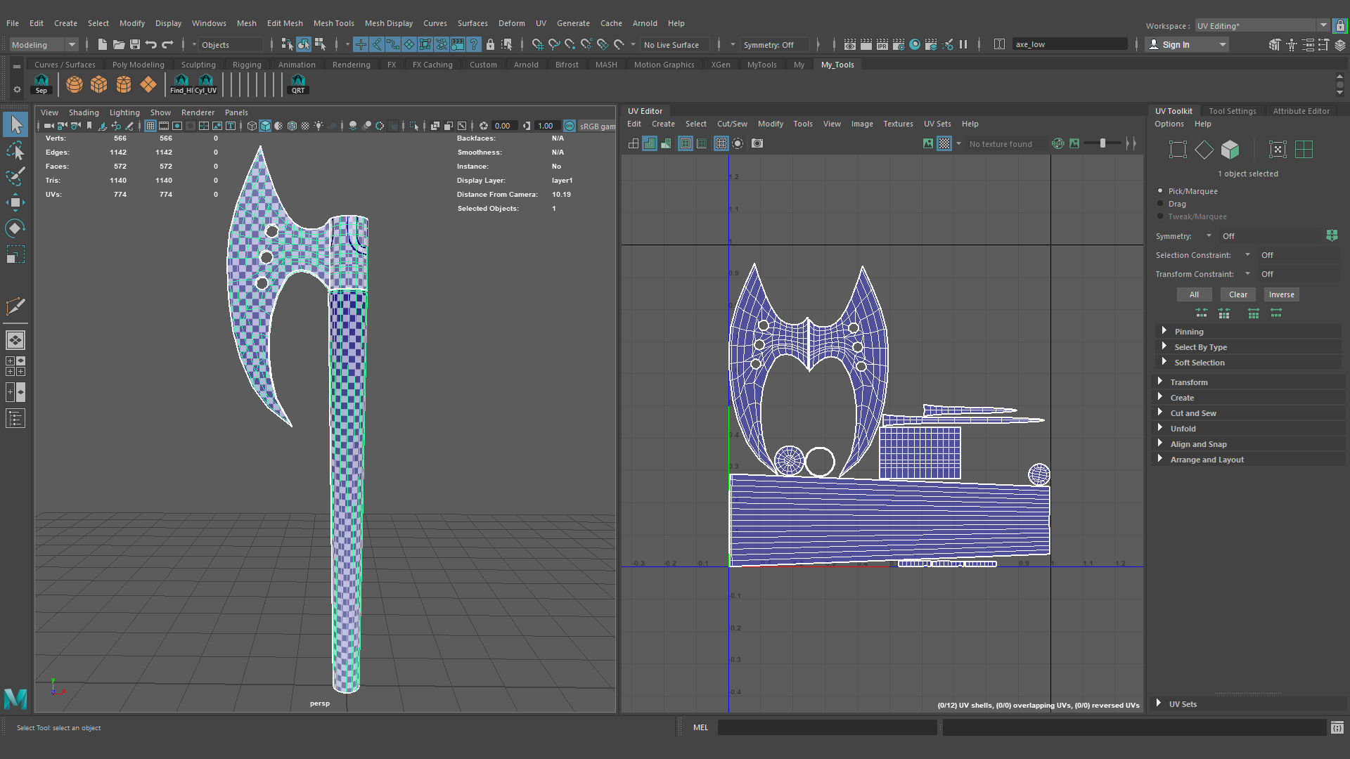 Axe Game ready Model Low-poly 3D model_13