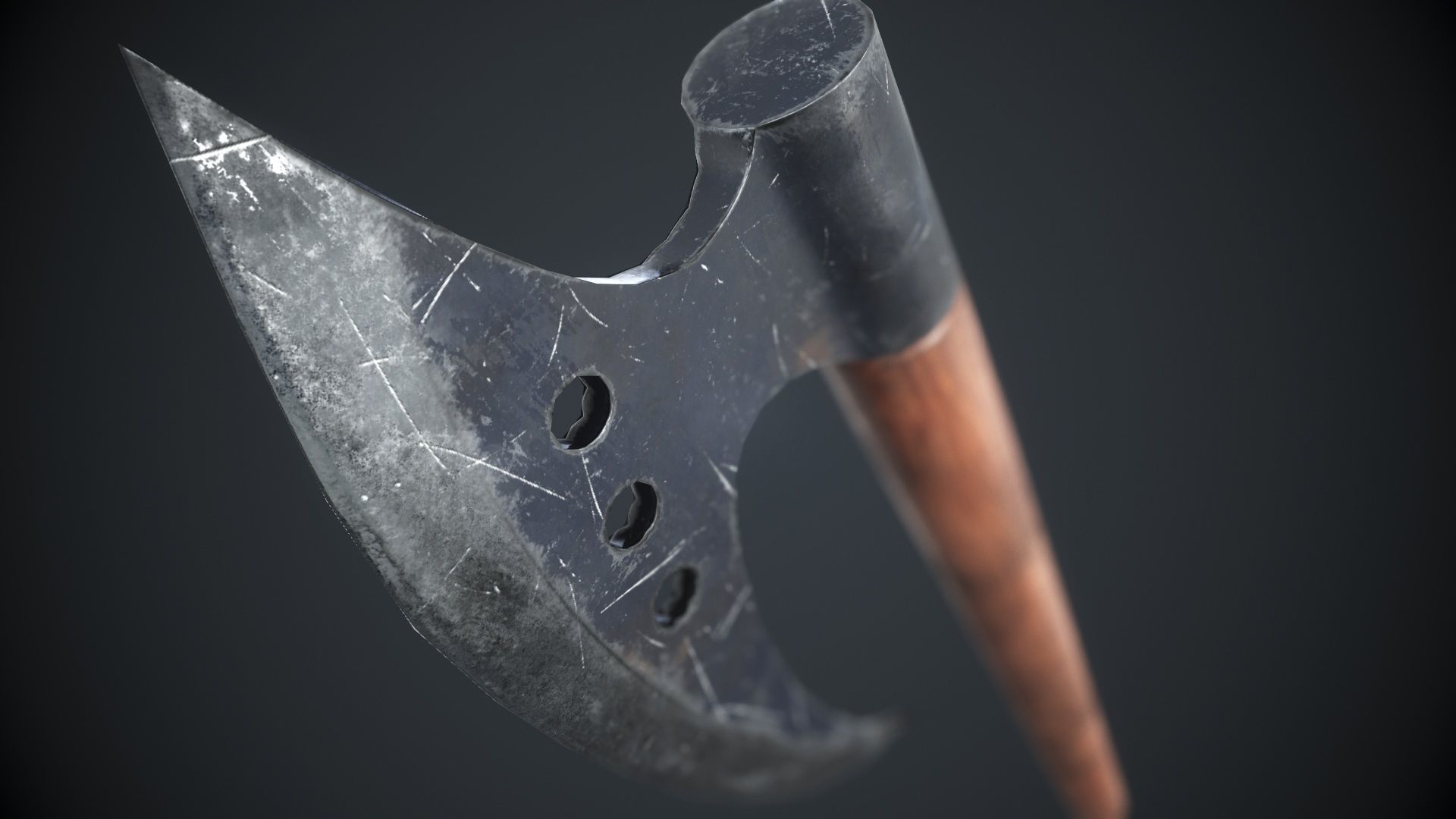 Axe Game ready Model Low-poly 3D model_5