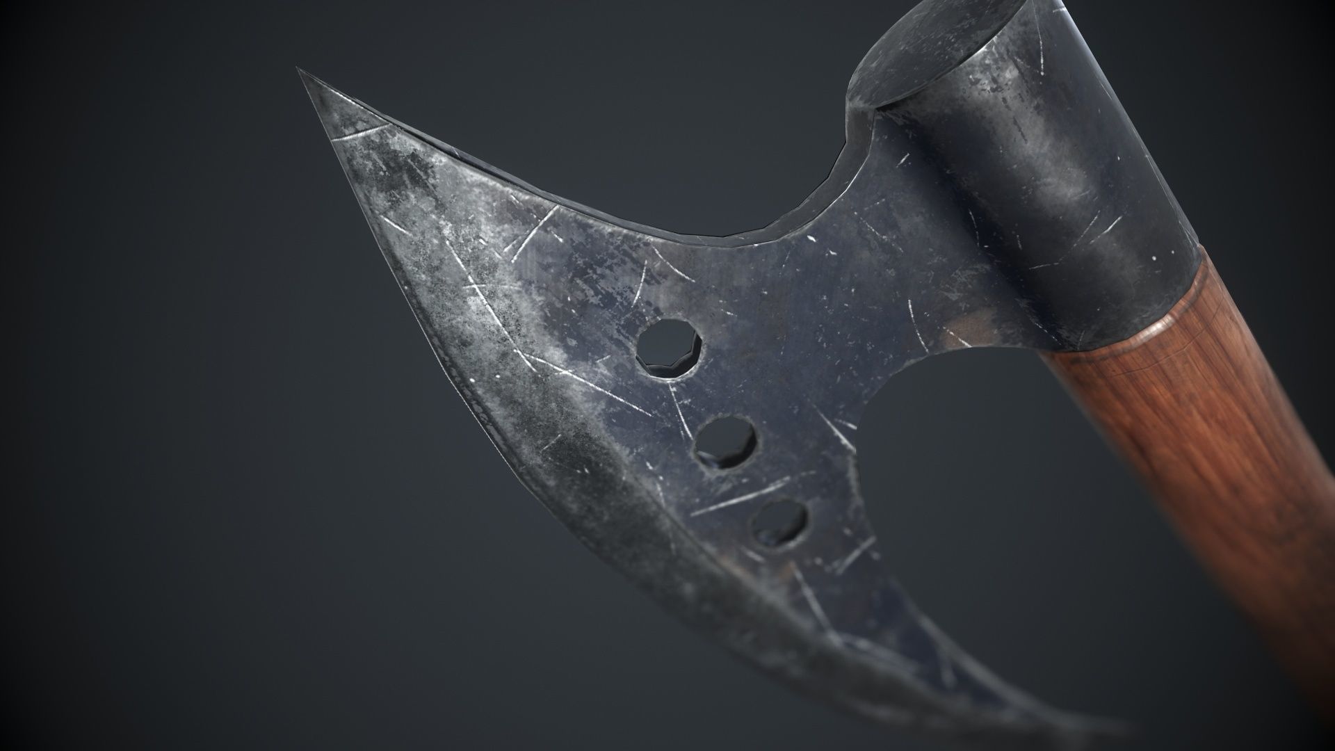 Axe Game ready Model Low-poly 3D model_11