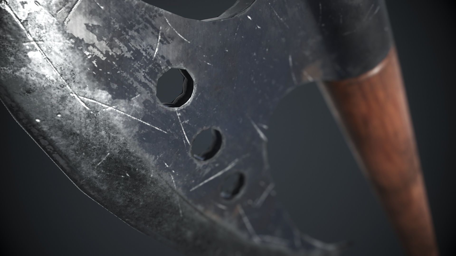 Axe Game ready Model Low-poly 3D model_7